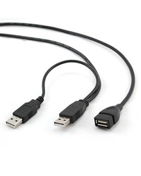 USB 2,0 DUAL kabal GEMBIRD A-plug A-socket, 1.8m, CCP-USB22-AMAF-6