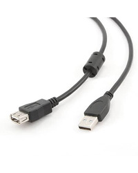 USB 2.0 kabal GEMBIRD CCF-USB2-AMAF-10, 3m, A-A ext cable, premium, ferrit