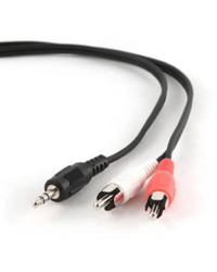 Audio kabl GEMBIRD CCA-458-2.5M, 3,5mm stereo to 2 phono, 2.5m
