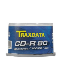 CD-R TRAXDATA, 700 MB, 52X, CAKE 50 kom 
