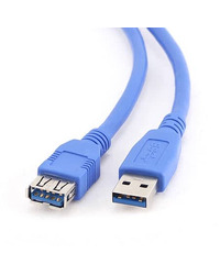 USB 3.0 kabal, 3m, A-A BLACK ext cable, GEMBIRD CCP-USB3-AMAF-10
