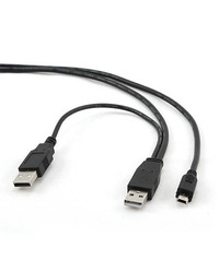 USB 2,0 DUAL kabal A-mini5PM, 1m, GEMBIRD CCP-USB22-AM5P-3