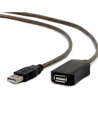 USB active extension cable 10m, GEMBIRD UAE-01-10M, black