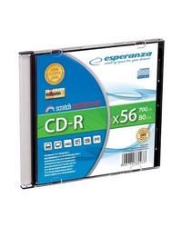 CD-R ESPERANZA SILVER, 700MB, 80min, 52X, SLIM CASE, 2009
