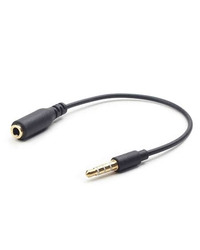 Audio kabl cross adapter, 3,5mm 4pin to 3,5mm stereo, 18 cm, GEMBIRD CCA-419, black