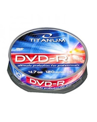 DVD-R TITANUM 4,7 GB X16, CAKE BOX 10 kom, 1281