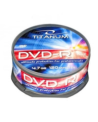 DVD-R TITANUM 4,7 GB X16, CAKE BOX 25 kom, 1280