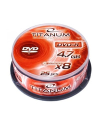 DVD-R TITANUM 4,7 GB X8, CAKE BOX 25 kom, 1070