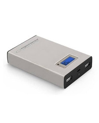 PowerBank ESPERANZA KINETIC, 8400mAh, SILVER, LED Flashlight, LCD Screen, EMP108S