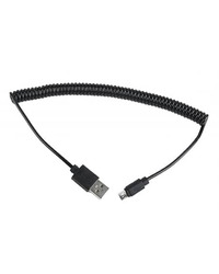 USB 2,0 kabal A-microB 1,8m spiralni, GEMBIRD CC-mUSB2C-AMBM-6