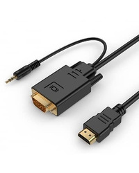 HDMI adapter kabal GEMBIRD A-HDMI-VGA-03-5M HDMI to VGA, 5m, adapter + audio