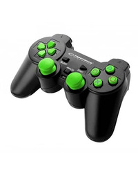 Game Pad ESPERANZA TROOPER, vibration, PS3/PC, USB, black/green, EGG107G