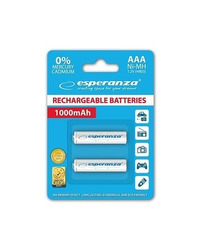 Punjive baterije ESPERANZA RECHARGEABLE Ni-MH AAA 1000MAH 2kom. white, EZA101W