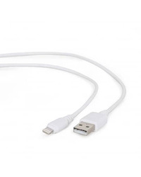 USB 2,0 kabal sync and charging iPhone, white, 2m, GEMBIRD CC-USB2-AMLM-2M-W