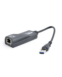 USB3.0 to LAN Ethernet adapter converter USB A plug/RJ45, GEMBIRD NIC-U3-02, Gigabit