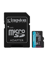 Micro SD card Kingston 64GB CanvasGoPlus r/w 170MB/s/90MB/s with adapter SDCG3/64GB