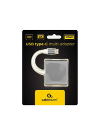 USB adapter Type-C to Type-C, USB3.0, HDMI, GEMBIRD,Space Grey, A-CM-HDMIF-02-SG