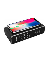 Digitalni sat sa wireless bežičnim punjačem za mobitel GEMBIRD, DAC-WPC-01