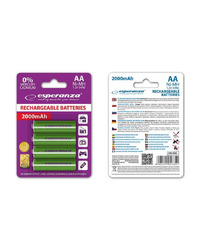 Punjive baterije ESPERANZA RECHARGEABLE Ni-MH AA 2000MAH 4kom. green, EZA104G
