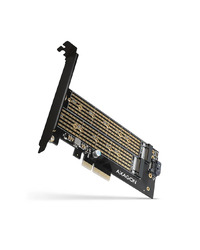 Kontroler PCI-Express CON PCIe 3.0x4 to Dual M.2 (NVMe + SATA), LP, PCEM2-D, AXA