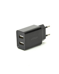 USB punjač GEMBIRD, 2 porta 2,1A, black, EG-U2C2A-03-BK