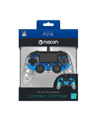 Bigben PS4 Nacon Compact Light Wired Controller prozirno-plavi