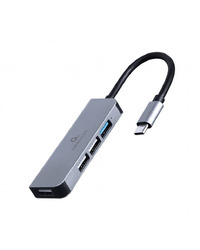 USB HUB GEMBIRD 4-port USB type-C hub 1 x USB 3.1 + 3 x USB 2.0, UHB-CM-U3P1U2P3-01