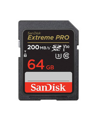 SanDisk SDXC 64GB Extreme Pro - 200MB/s V30 UHS-I  SDSDXXU-064G-GN4IN