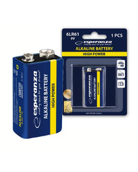 Baterije ESPERANZA ALKALINE 6LR61 9V 1 kom, EZB110