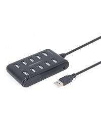 USB HUB 2.0 10-port black, GEMBIRD UHB-U2P10P-01