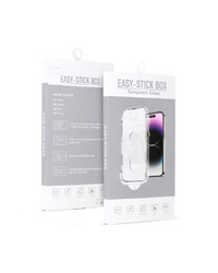 EASY-STICK KUTIJA SA PUNIM LEPKOM OD KALJENOG STAKLA ZA IPHONE 14 PRO CRNI