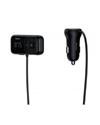BASEUS FM TRANSMITER T-TIP S-16 BLUETOOTH 5.0 MP3 - 2XUSB - 3,1A PUNJAČ (CCTM-E01) CRNA