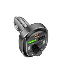 FM transmiter Bluetooth sa USB+Type-C punjaćem BOROFONE BC47 Might PD30W+QC3.0 car jazz metal gray