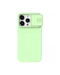 ZAŠTITNA MASKA NILLKIN CAMSHIELD SILKY SILIKONSKA FUTROLA ZA IPHONE 15 PRO MINT