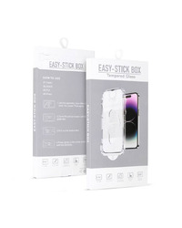 EASY-STICK KUTIJA OD KALJENOG STAKLA SA PUNIM LEPKOM ZA IPHONE 12 PRO MAX CRNI