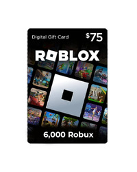 Roblox 75$ - 6000 Robux (USA)