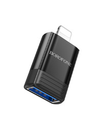 USB adapter OTG BOROFONE BV18 iPhone/lightning male to USB female USB2.0 black