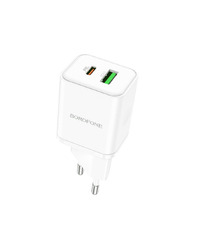USB punjač BOROFONE BN7 PD20W+QC3.0 USB+Type-C white