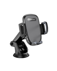 Univerzalni auto držač nosač za mobitel BOROFONE BH53 Windy center console car black grey