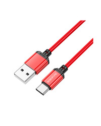 USB kabal 1m BOROFONE BX87 Sharp charging data USB to Type-C red