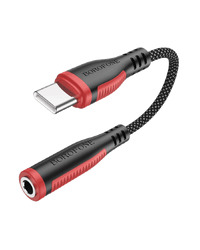 USB audio adapter Type-C to 3.5mm BOROFONE BV17 Digital Audio converter black
