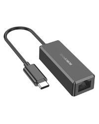 USB Type-C to ethernet LAN adapter BOROFONE DH7 Ricco 100 Mbps black