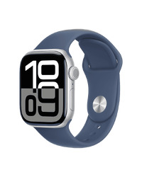 Apple Watch Series 10 42mm Sports band silver denim MWWA3LW