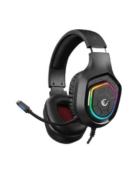 Slušalice sa mikrofonom gaming RAMPAGE RM-K90 VECTOR black, RGB LED, Type-C