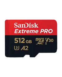 Micro SD SanDisk Extreme Pro 512GB 200MB/s A2  + SD adapter SDSQXCD-512G-GN6MA