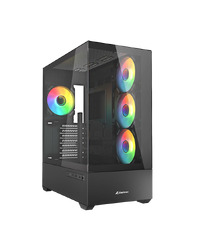 Kućište SHARKOON gaming, AK6 RGB Black ATX, ventilator 4x120mm