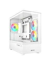 Kućište SHARKOON gaming, MK6 RGB White mATX, ventilator 3x120mm