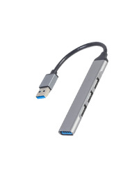 USB HUB 4-port USB hub (USB3 x 1 port, USB2 x 3 ports), silver GEMBIRD UHB-U3P1U2P3-02