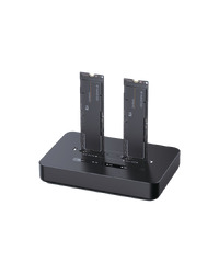 Postolje za dva M.2 SATA & NVME SSD drive docking station, black GEMBIRD, Type-C, DD2-U3M2