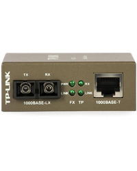 Media Filter TP-Link MC210CS, 1000Mbps RJ45 to 1000Mbps single-mode SC fiber Converter, Full-duplex,up to 15Km, switching power adapter, chassis mountable